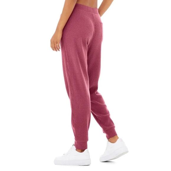 Alo Yoga Muse Sweatpants Raspberry Sorbet XXS Ribbed Cozy Lounge Jogger Pants - Picture 3 of 16